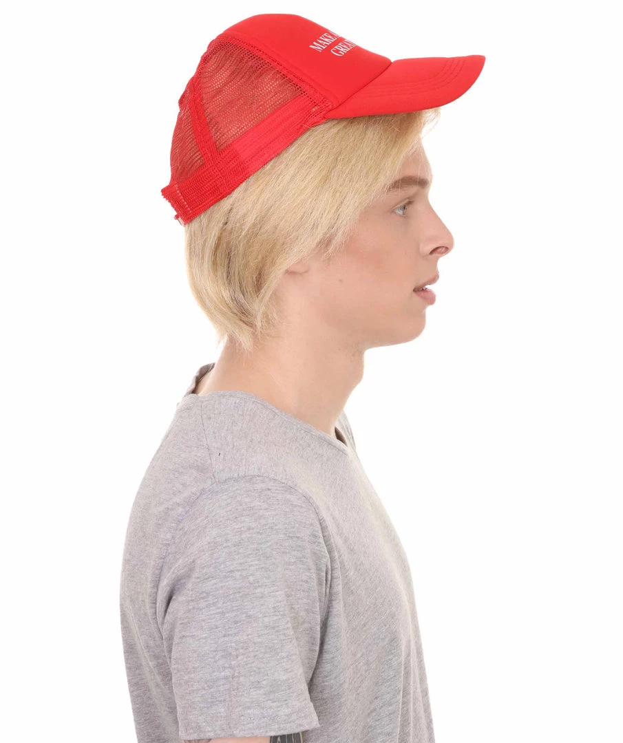 HPO President II Mens Wig W/ Make America Great Again Hat | Blonde Wig | Premium Breathable Capless Cap 15 HPO President II Mens Wig W/ Make America Great Again Hat | Blonde Wig | Premium Breathable Capless Cap
