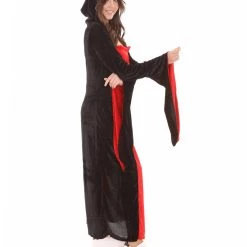 HPO Adult Women's Temptress Vampire Costume | Black & Red Halloween Costume