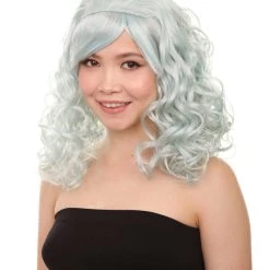 HPO Lt Blue Anime Cosplay Womens Wig | Fancy Party Event Ready Halloween Wig | Premium Breathable Capless Cap Men's