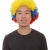 FLAGWIGS Ecuador Sport Afro Fun Wig | Red Blue Yellow Jumbo Wig SALE