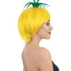 HPO Pineapple Wig | Women's Yellow Wig | Premium Breathable Capless Cap