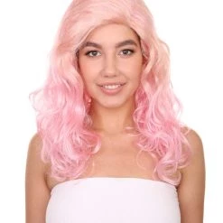 Adult Women's 17" Inch Medium Length Wavy Hollywood Glam Costume Wig, Synthetic Soft Fiber Costume Cosplay Hair | HPO