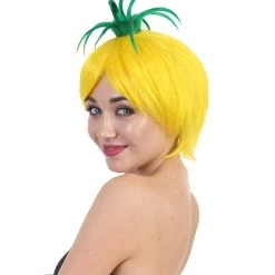 HPO Pineapple Wig | Women's Yellow Wig | Premium Breathable Capless Cap