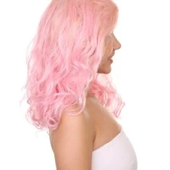 Adult Women's 17" Inch Medium Length Wavy Hollywood Glam Costume Wig, Synthetic Soft Fiber Costume Cosplay Hair | HPO 12 Adult Women's 17