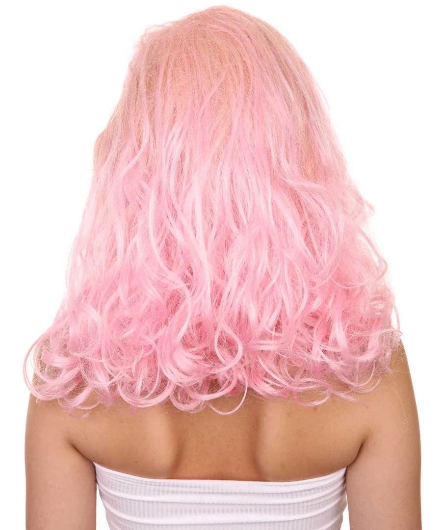 Adult Women's 17" Inch Medium Length Wavy Hollywood Glam Costume Wig, Synthetic Soft Fiber Costume Cosplay Hair | HPO 4 Adult Women's 17" Inch Medium Length Wavy Hollywood Glam Costume Wig, Synthetic Soft Fiber Costume Cosplay Hair | HPO