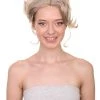 Adult Women's 9" Inch Short Halloween Cosplay Updo Bun Doctor Of Wildlife In The Amazon Forest Wig, Synthetic Fiber Hair, | HPO