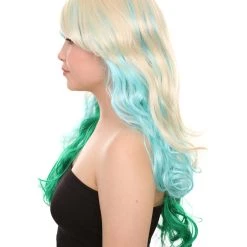 HPO Women's Mixed Color Long Curly Wavy Womens Wig | Fancy Party Event Ready Halloween Wig | Premium Breathable Capless Cap 11 HPO Women's Mixed Color Long Curly Wavy Womens Wig | Fancy Party Event Ready Halloween Wig | Premium Breathable Capless Cap