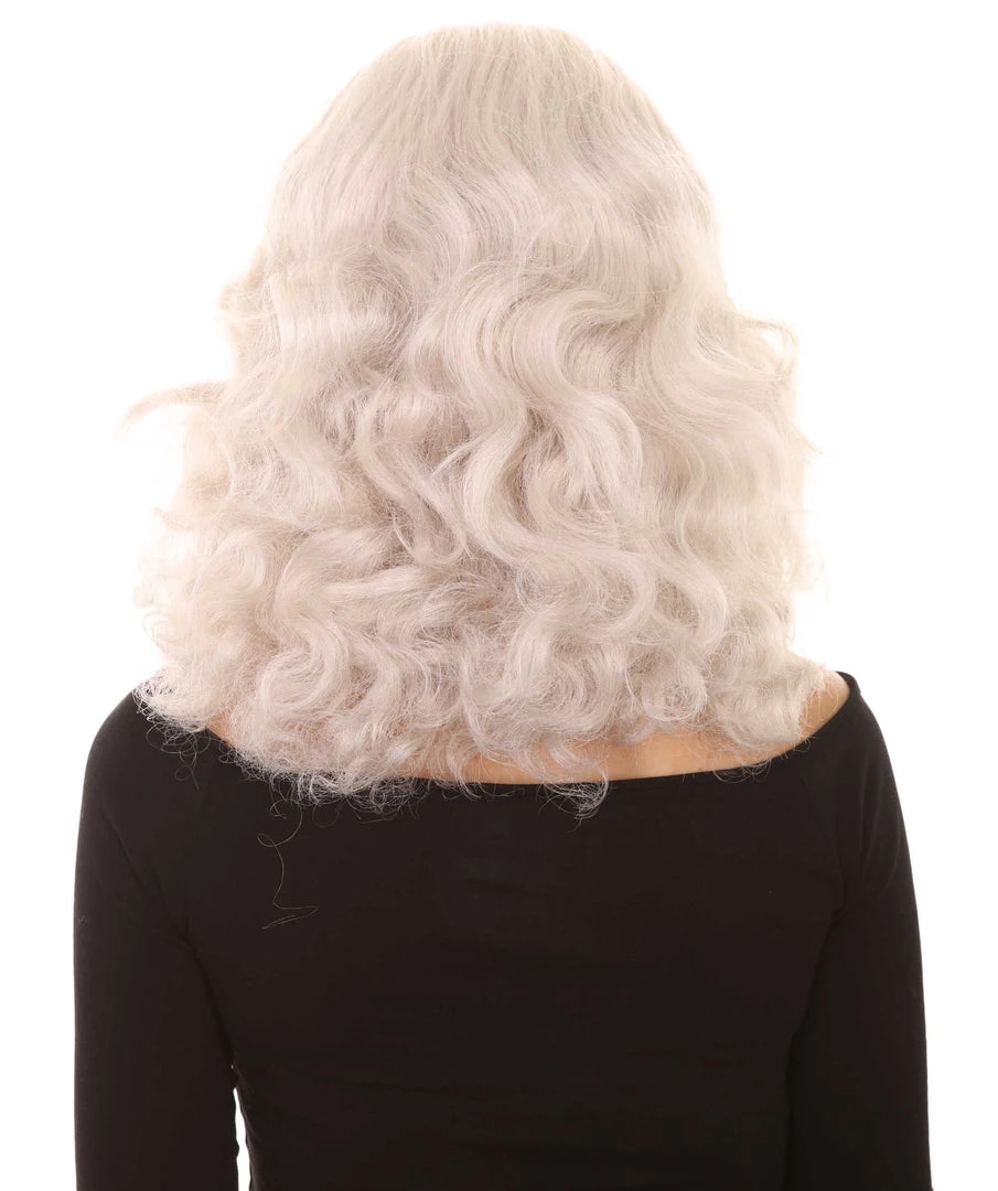 HPO Women's Womens Ice Witch Wig | White Scary Wigs | Premium Breathable Capless Cap 6 HPO Women's Womens Ice Witch Wig | White Scary Wigs | Premium Breathable Capless Cap