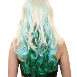 HPO Women's Mixed Color Long Curly Wavy Womens Wig | Fancy Party Event Ready Halloween Wig | Premium Breathable Capless Cap 12 HPO Women's Mixed Color Long Curly Wavy Womens Wig | Fancy Party Event Ready Halloween Wig | Premium Breathable Capless Cap