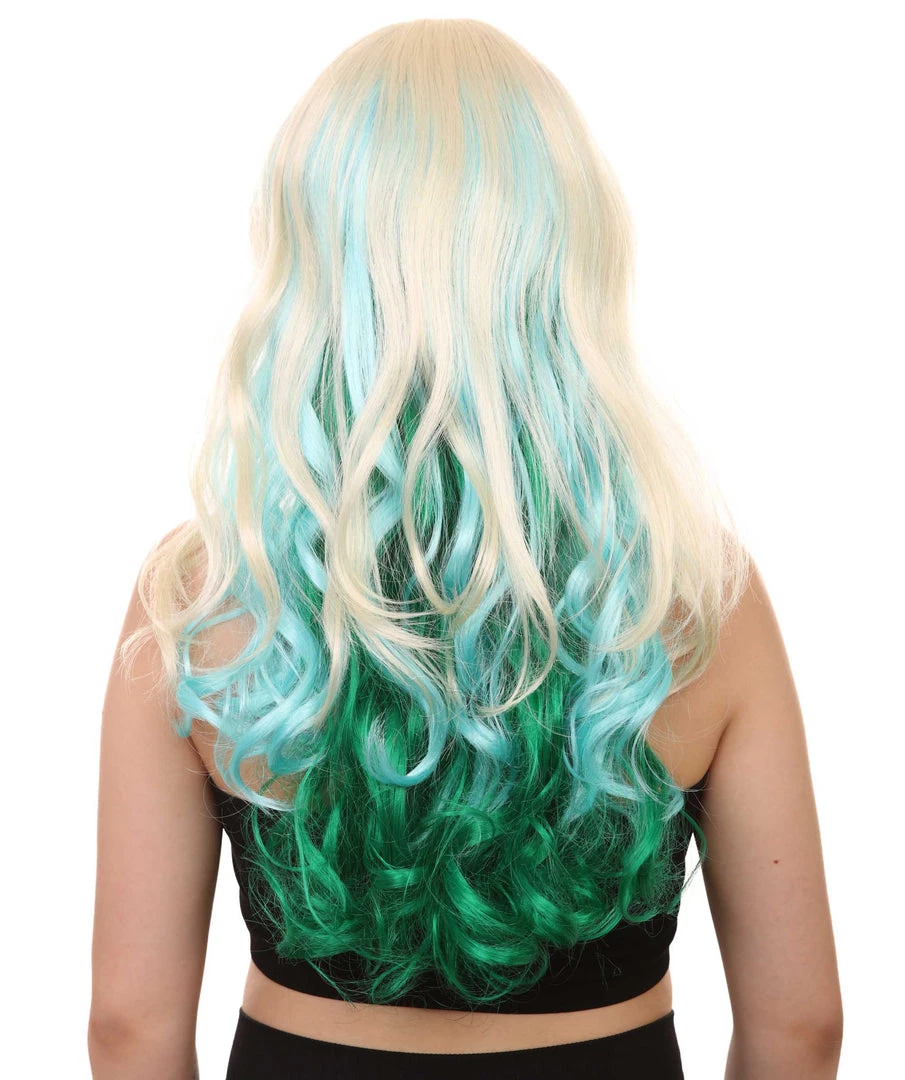 HPO Women's Mixed Color Long Curly Wavy Womens Wig | Fancy Party Event Ready Halloween Wig | Premium Breathable Capless Cap 4 HPO Women's Mixed Color Long Curly Wavy Womens Wig | Fancy Party Event Ready Halloween Wig | Premium Breathable Capless Cap