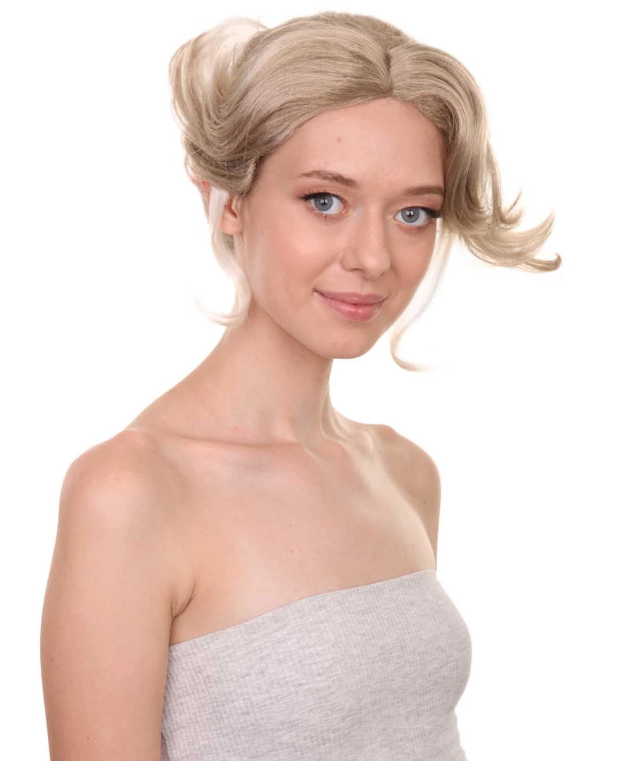 Adult Women's 9" Inch Short Halloween Cosplay Updo Bun Doctor Of Wildlife In The Amazon Forest Wig, Synthetic Fiber Hair, | HPO 6 Adult Women's 9" Inch Short Halloween Cosplay Updo Bun Doctor Of Wildlife In The Amazon Forest Wig, Synthetic Fiber Hair, | HPO