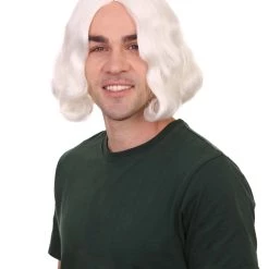 HPO Men's Founding Father Mens Wig | Political Halloween Wigs | Premium Breathable Capless Cap