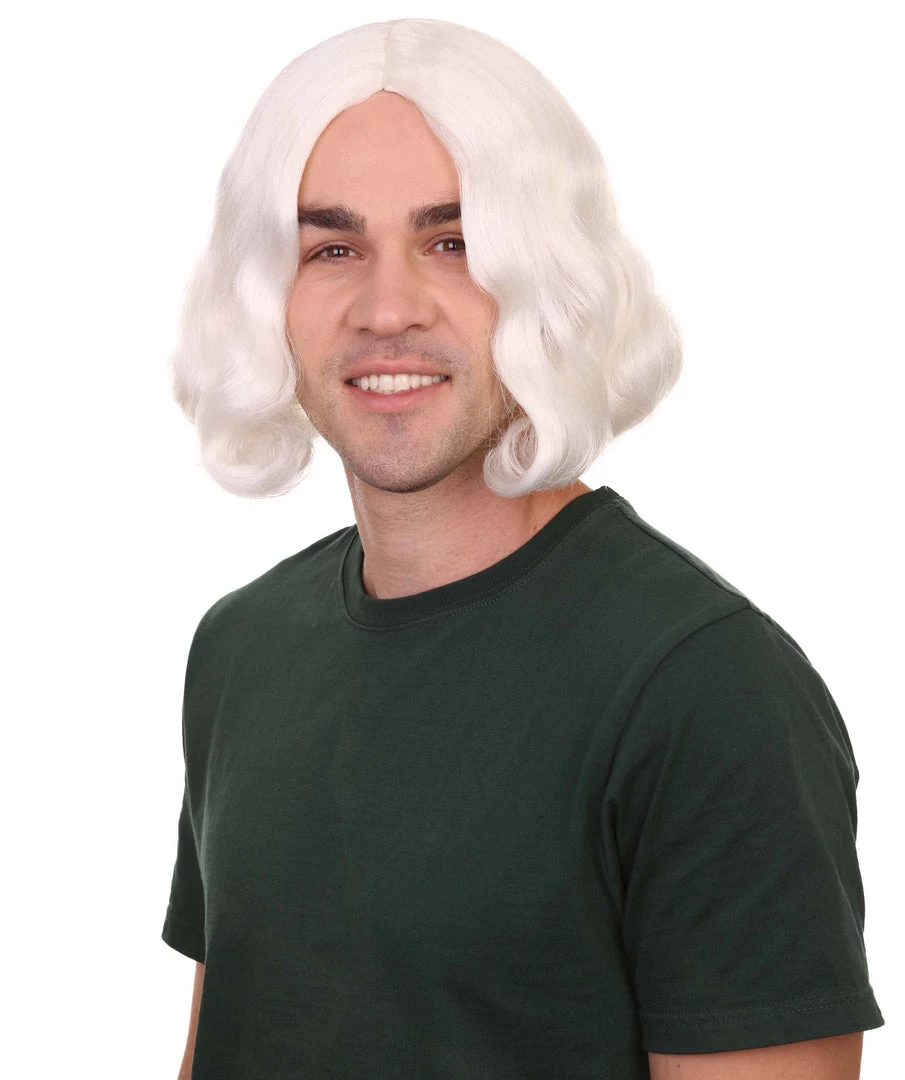 HPO Men's Founding Father Mens Wig | Political Halloween Wigs | Premium Breathable Capless Cap 2 HPO Men's Founding Father Mens Wig | Political Halloween Wigs | Premium Breathable Capless Cap