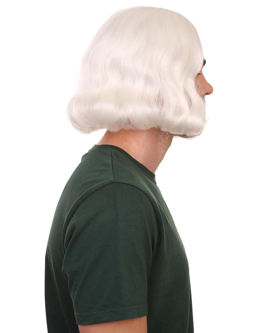 HPO Men's Founding Father Mens Wig | Political Halloween Wigs | Premium Breathable Capless Cap 5 HPO Men's Founding Father Mens Wig | Political Halloween Wigs | Premium Breathable Capless Cap