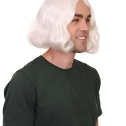 HPO Men's Founding Father Mens Wig | Political Halloween Wigs | Premium Breathable Capless Cap 14 HPO Men's Founding Father Mens Wig | Political Halloween Wigs | Premium Breathable Capless Cap