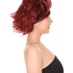 HPO 60's Womens Go-Go Wig With Headband | Auburn Vintage Wig | Premium Breathable Capless Cap 13 HPO 60's Womens Go-Go Wig With Headband | Auburn Vintage Wig | Premium Breathable Capless Cap