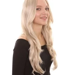 HPO Womens Mutant Curly Wig | Blonde TV/Movie Wigs | Premium Breathable Capless Cap