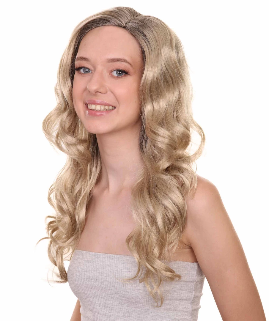 Adult Women's 23" Inch Long Length Wavy Halloween Cosplay Star Girl Super Hero Costume Wig, Synthetic Soft Fiber Hair, Capless Cap Design For Comfort And Fit! | HPO 2 Adult Women's 23" Inch Long Length Wavy Halloween Cosplay Star Girl Super Hero Costume Wig, Synthetic Soft Fiber Hair, Capless Cap Design For Comfort And Fit! | HPO