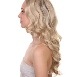 Adult Women's 23" Inch Long Length Wavy Halloween Cosplay Star Girl Super Hero Costume Wig, Synthetic Soft Fiber Hair, Capless Cap Design For Comfort And Fit! | HPO 10 Adult Women's 23