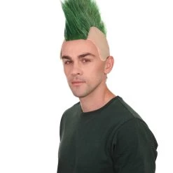 HPO Green Mohawk Mens Wig | Celebrity Cosplay Halloween Wig