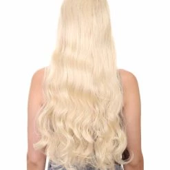 HPO Women's Long Womens Wig | Blonde Sexy Cosplay Party Halloween Wig | Premium Breathable Capless Cap