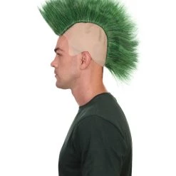 HPO Green Mohawk Mens Wig | Celebrity Cosplay Halloween Wig 10 HPO Green Mohawk Mens Wig | Celebrity Cosplay Halloween Wig