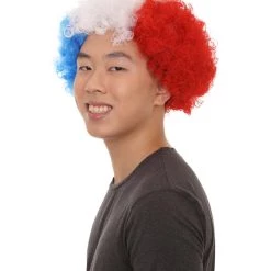 FLAGWIGS Sport Afro Fun Wig Collection | Jumbo Red Yellow Wig