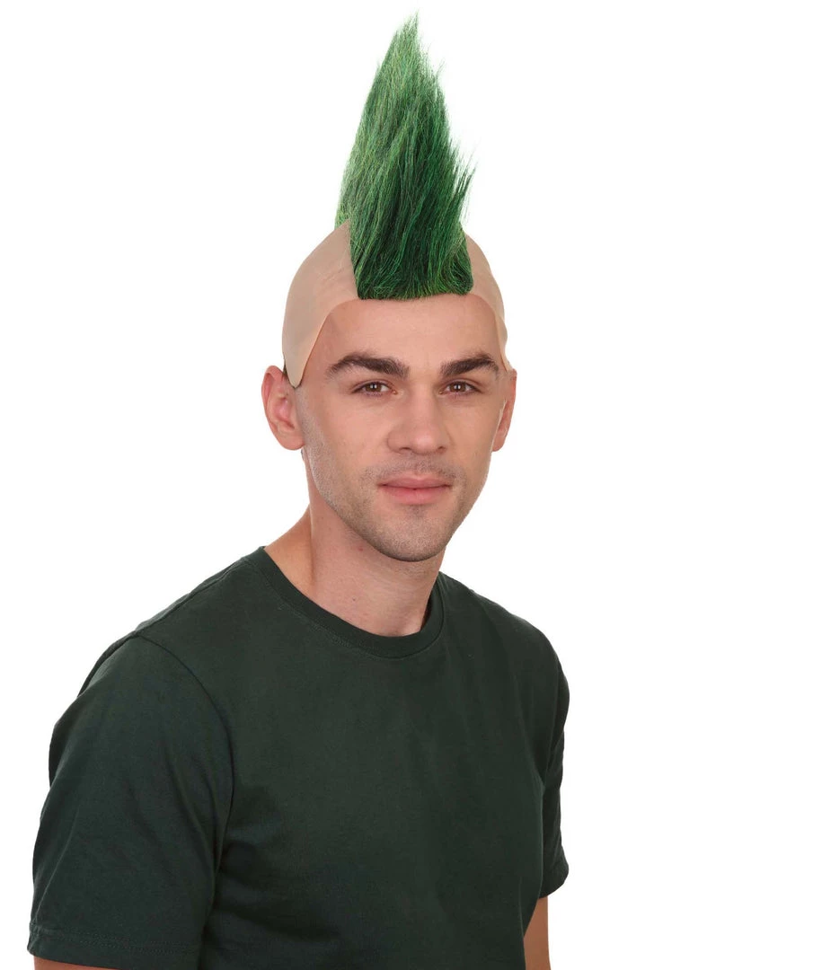 HPO Green Mohawk Mens Wig | Celebrity Cosplay Halloween Wig 6 HPO Green Mohawk Mens Wig | Celebrity Cosplay Halloween Wig