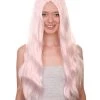 Adult Women's 26" Extra Long Length Wavy Halloween Electronic Pop Star Wig, Synthetic Soft Fiber Hair | HPO