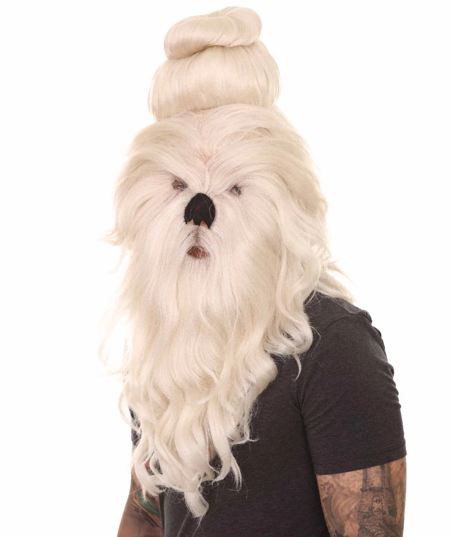 HPO Serpant Monk | Men's White Brown Straight Serpant Monk Cosplay Wig | Premium Breathable Capless Cap 2 HPO Serpant Monk | Men's White Brown Straight Serpant Monk Cosplay Wig | Premium Breathable Capless Cap