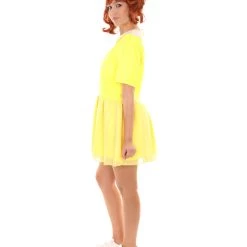 HPO Adult Women's Doll Collar Dress Celebrity Costume | Yellow Cosplay Costume