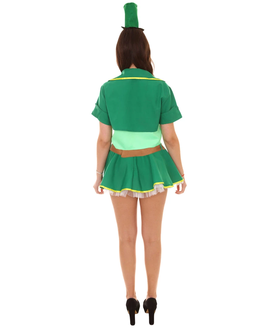 HPO Adult Women's Sexy Leprechaun Costume | Green Cosplay Costume 5 HPO Adult Women's Sexy Leprechaun Costume | Green Cosplay Costume