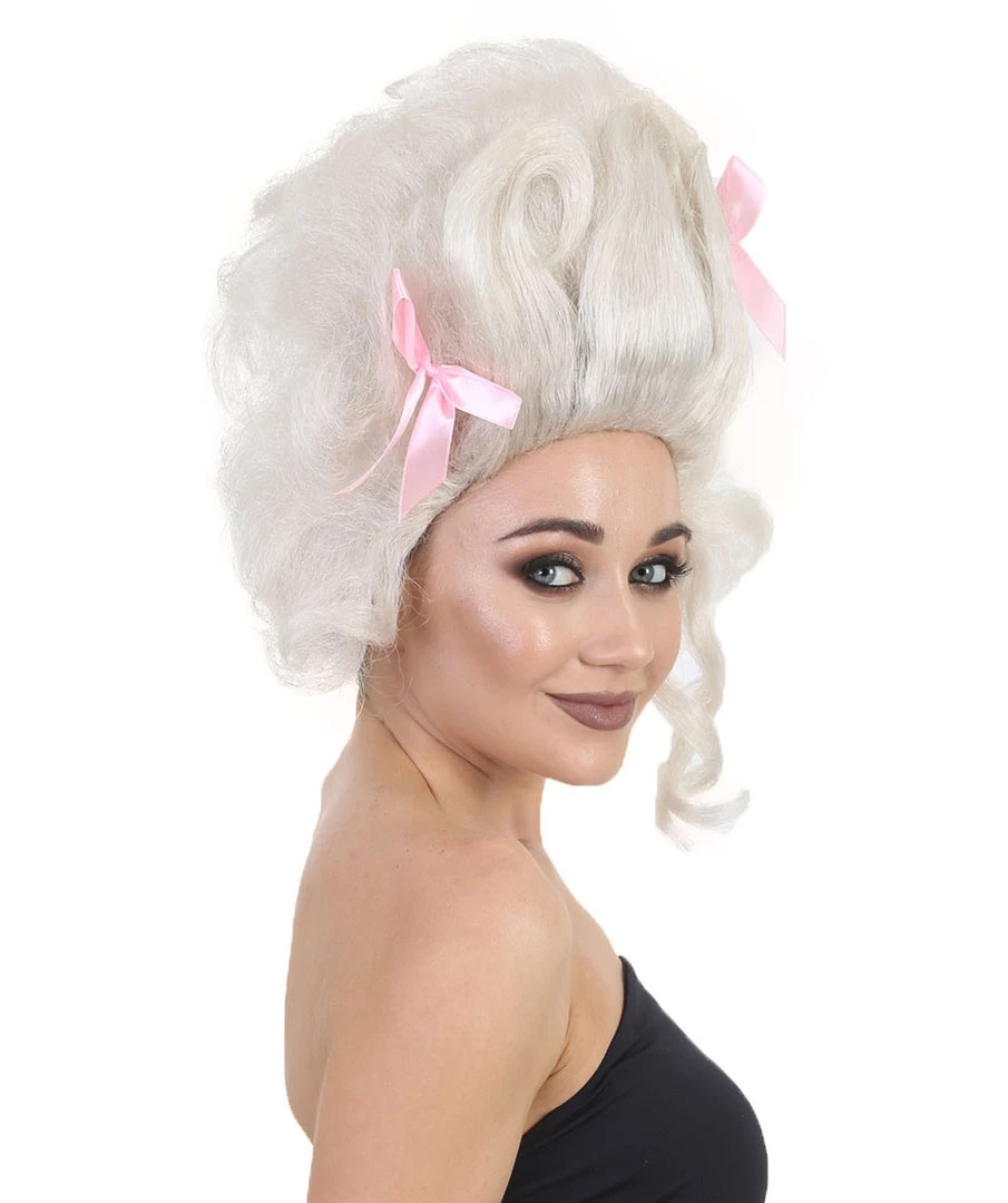 HPO Men's Baroque Marie Antoinette Womens Wig | Blonde Historical Wigs | Premium Breathable Capless Cap 5 HPO Men's Baroque Marie Antoinette Womens Wig | Blonde Historical Wigs | Premium Breathable Capless Cap