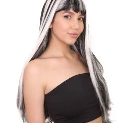 HPO Men's Monster Womens Wig | Two Toned Long Cosplay Halloween Wig | Premium Breathable Capless Cap