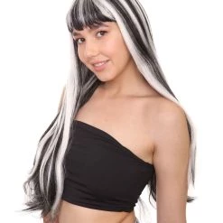 HPO Men's Monster Womens Wig | Two Toned Long Cosplay Halloween Wig | Premium Breathable Capless Cap