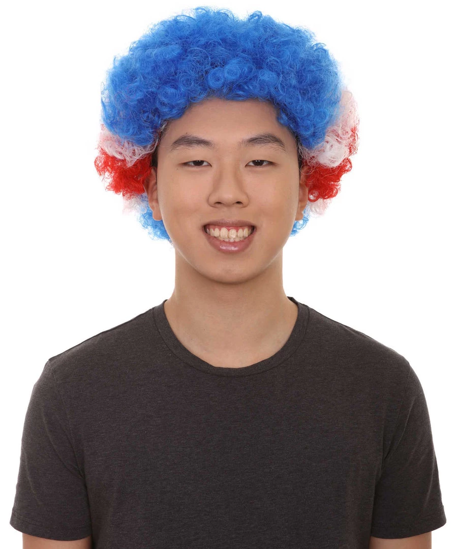 FLAGWIGS Costa Rica Sport Afro Fun Wig | Jumbo Cosplay Halloween Wig SALE 1 FLAGWIGS Costa Rica Sport Afro Fun Wig | Jumbo Cosplay Halloween Wig SALE