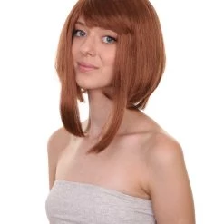 Adult Women's 14" Inch Medium Length Straight Halloween Cosplay Animated Pro Hero Costume Wig, Synthetic Soft Fiber Hair, Perfect For Your Next Conventiton And Group Anime Party! | HPO