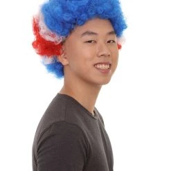FLAGWIGS Costa Rica Sport Afro Fun Wig | Jumbo Cosplay Halloween Wig SALE 13 FLAGWIGS Costa Rica Sport Afro Fun Wig | Jumbo Cosplay Halloween Wig SALE