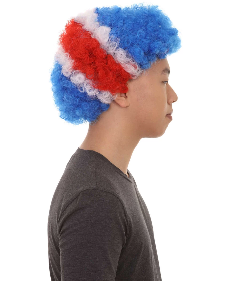 FLAGWIGS Costa Rica Sport Afro Fun Wig | Jumbo Cosplay Halloween Wig SALE 5 FLAGWIGS Costa Rica Sport Afro Fun Wig | Jumbo Cosplay Halloween Wig SALE