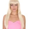 HPO Women's Womens Blonde Long Bob Wig | Glamour Fashion Cosplay Halloween Wig | Premium Breathable Capless Cap