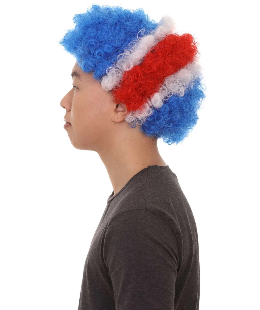 FLAGWIGS Costa Rica Sport Afro Fun Wig | Jumbo Cosplay Halloween Wig SALE 3 FLAGWIGS Costa Rica Sport Afro Fun Wig | Jumbo Cosplay Halloween Wig SALE