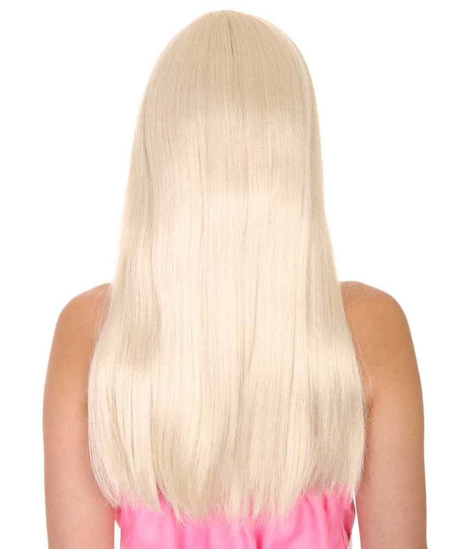 HPO Women's Womens Blonde Long Bob Wig | Glamour Fashion Cosplay Halloween Wig | Premium Breathable Capless Cap 4 HPO Women's Womens Blonde Long Bob Wig | Glamour Fashion Cosplay Halloween Wig | Premium Breathable Capless Cap