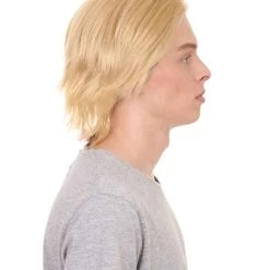 HPO Men's Doctor Mens Wig | Blonde Cosplay Halloween Wig | Premium Breathable Capless Cap