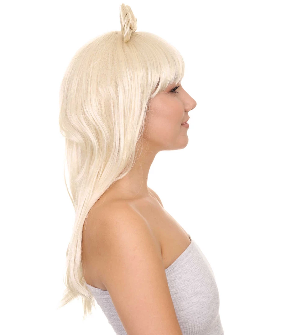 HPO Pop Sensation Womens Wig | Party Ready Blonde Fancy Cosplay Halloween Wig | Premium Breathable Capless Cap 5 HPO Pop Sensation Womens Wig | Party Ready Blonde Fancy Cosplay Halloween Wig | Premium Breathable Capless Cap