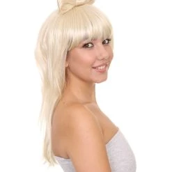HPO Pop Sensation Womens Wig | Party Ready Blonde Fancy Cosplay Halloween Wig | Premium Breathable Capless Cap 14 HPO Pop Sensation Womens Wig | Party Ready Blonde Fancy Cosplay Halloween Wig | Premium Breathable Capless Cap