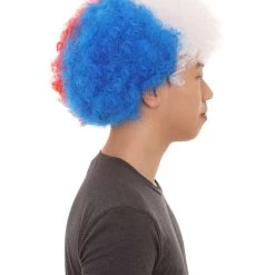FLAGWIGS SALE Chile Sport Afro Fun Wig | Super Size Blue White Red Wig