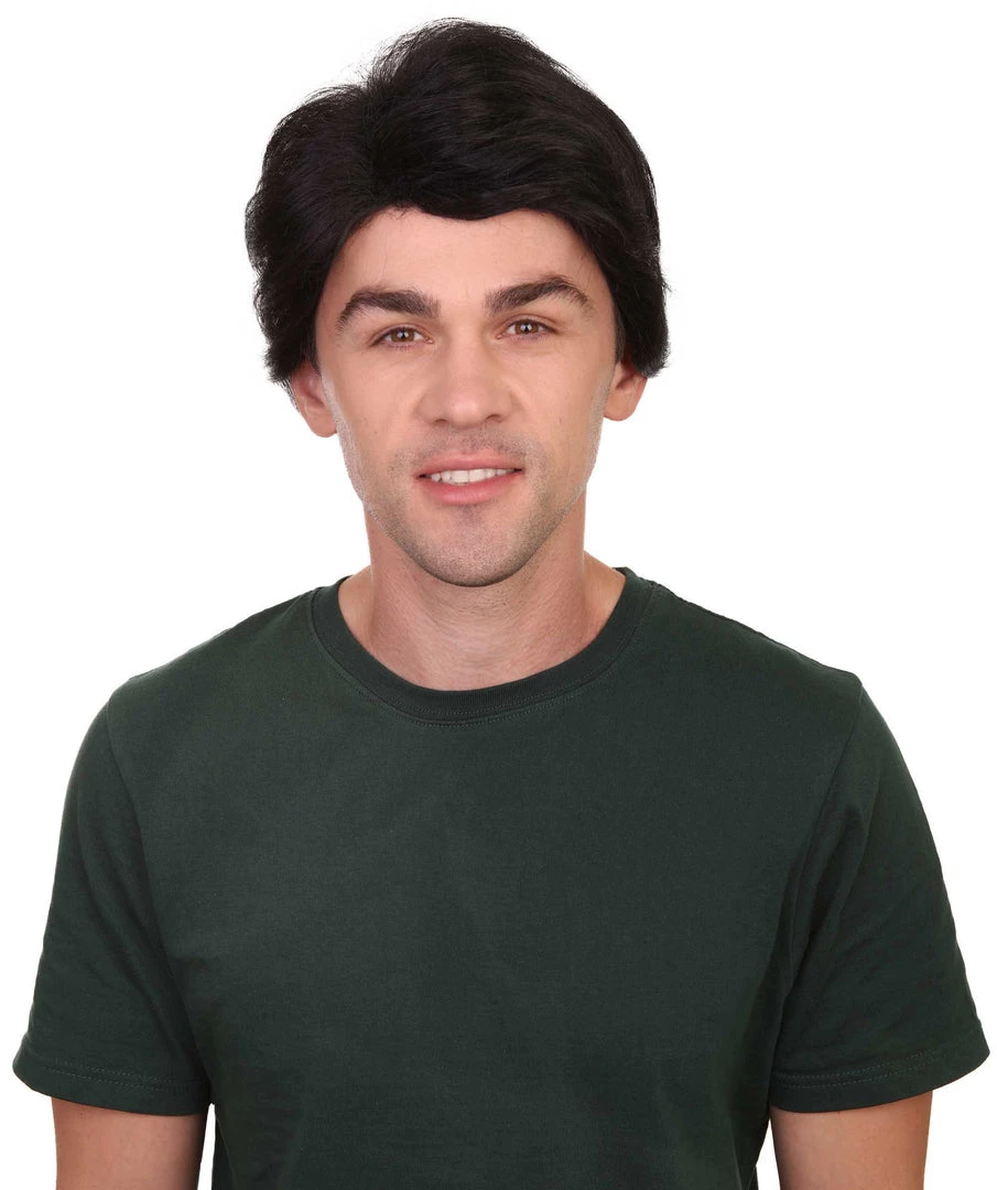 HPO Men's Mens Singer Wig | Black Celebrity Wig | Premium Breathable Capless Cap 1 HPO Men's Mens Singer Wig | Black Celebrity Wig | Premium Breathable Capless Cap
