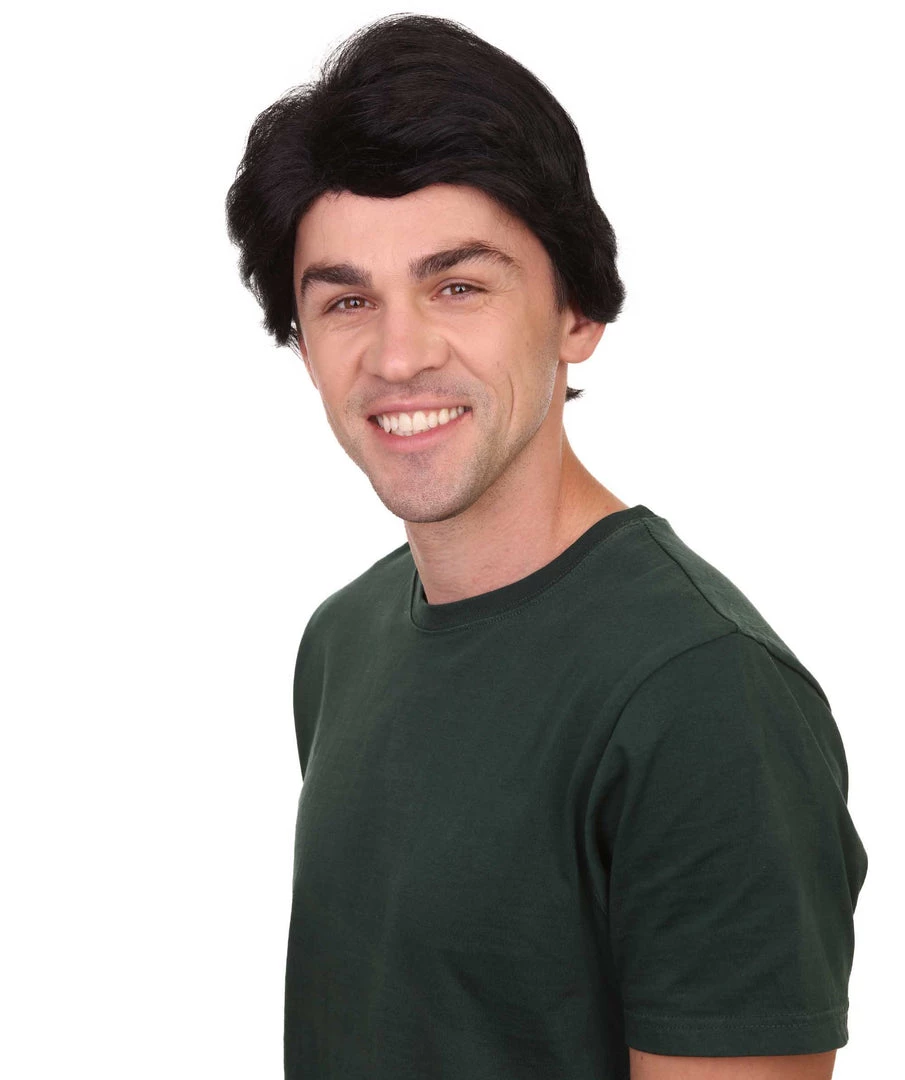 HPO Men's Mens Singer Wig | Black Celebrity Wig | Premium Breathable Capless Cap 2 HPO Men's Mens Singer Wig | Black Celebrity Wig | Premium Breathable Capless Cap