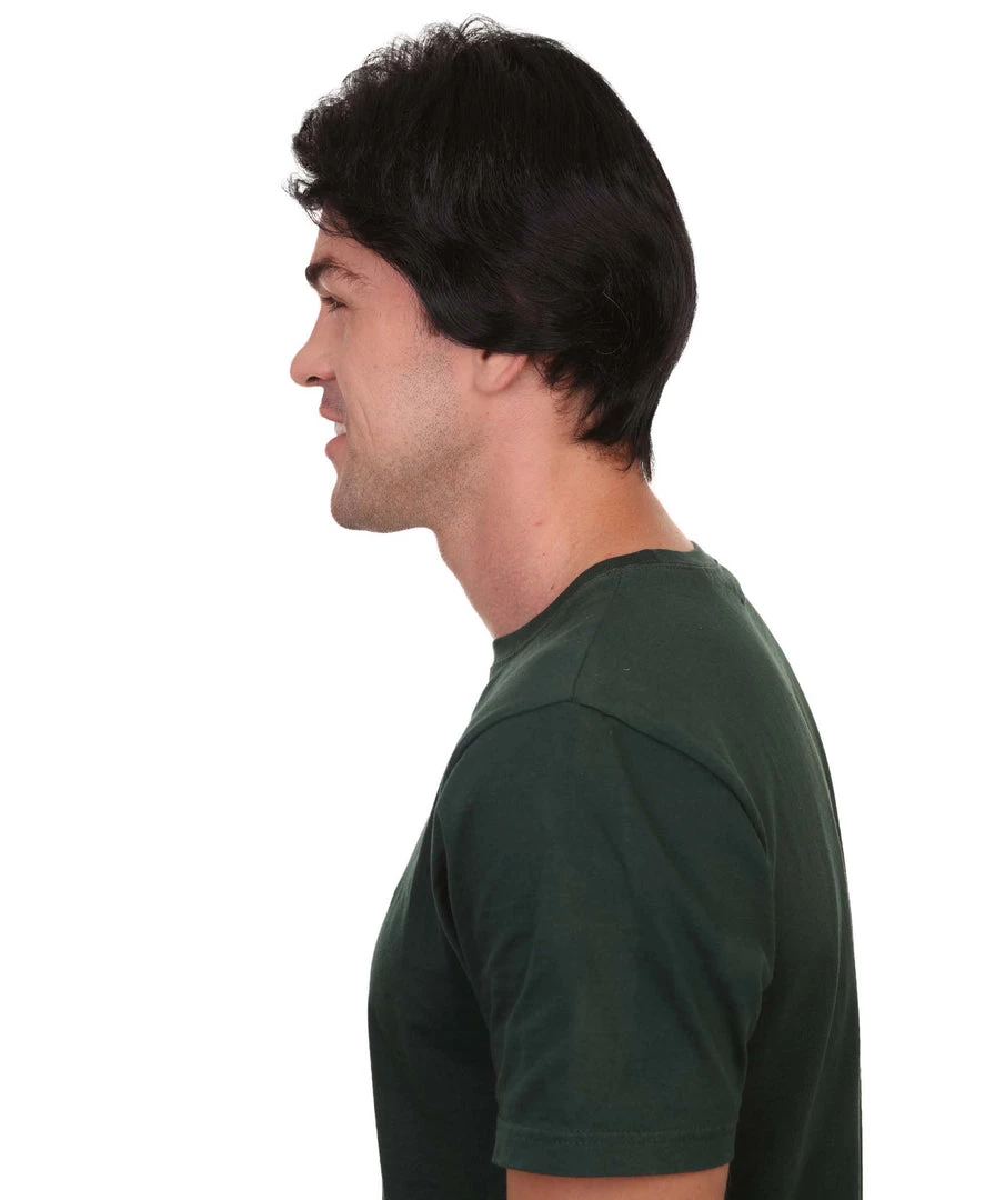 HPO Men's Mens Singer Wig | Black Celebrity Wig | Premium Breathable Capless Cap 3 HPO Men's Mens Singer Wig | Black Celebrity Wig | Premium Breathable Capless Cap