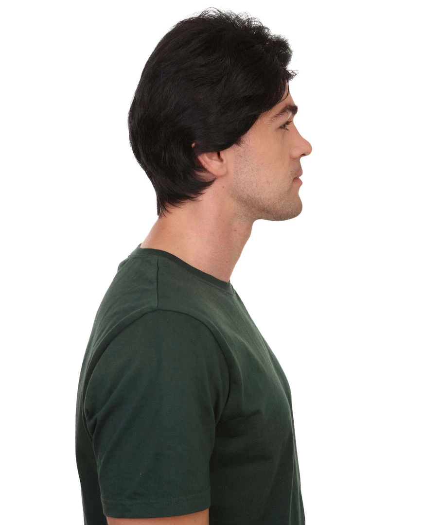 HPO Men's Mens Singer Wig | Black Celebrity Wig | Premium Breathable Capless Cap 5 HPO Men's Mens Singer Wig | Black Celebrity Wig | Premium Breathable Capless Cap